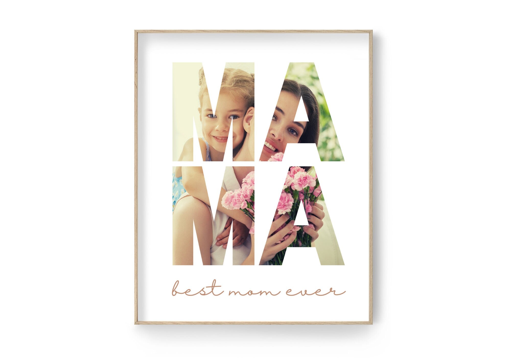 Bild Muttertag | Foto personalisiert | Geschenk für Deine Mama | Deine Fotos als hochwertiger digital Print