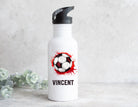 Edelstahl Trinkflasche | Fußball | Sportflasche Personalisierbar