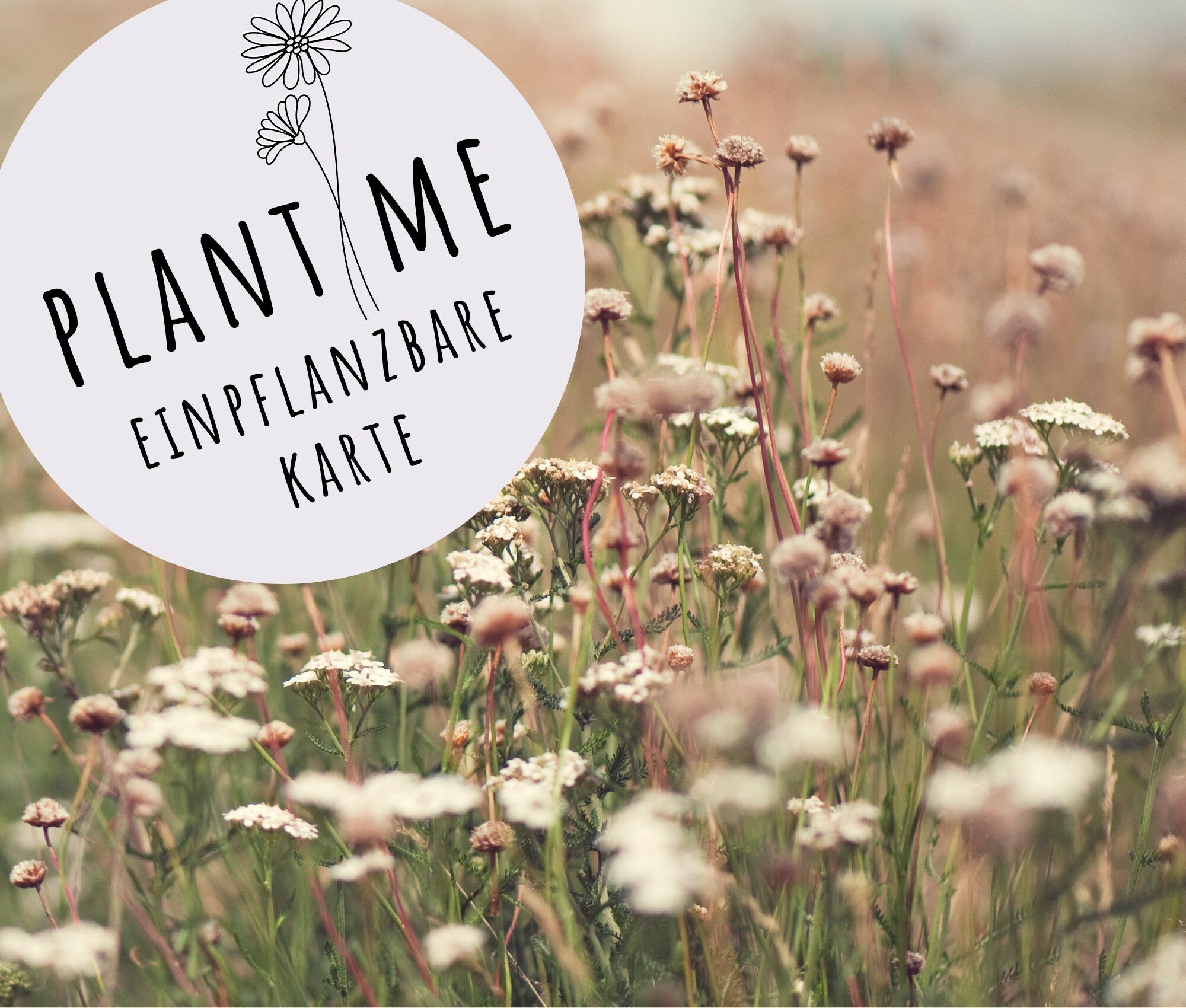 Karte Muttertag zum Einpflanzen | Für Mama | Wildblumen Samen | A6 | Kraftpapierumschlag