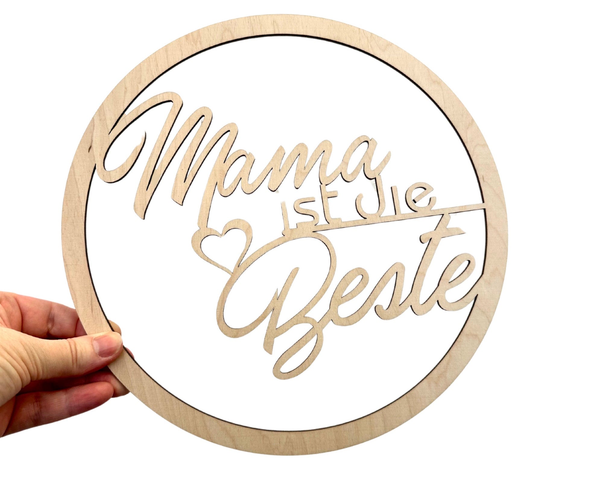 Holzkranz | Mama ist die Beste | Geschenk Muttertag | 25 cm
