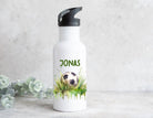 Edelstahl Trinkflasche | Fußball | Sportflasche Personalisierbar