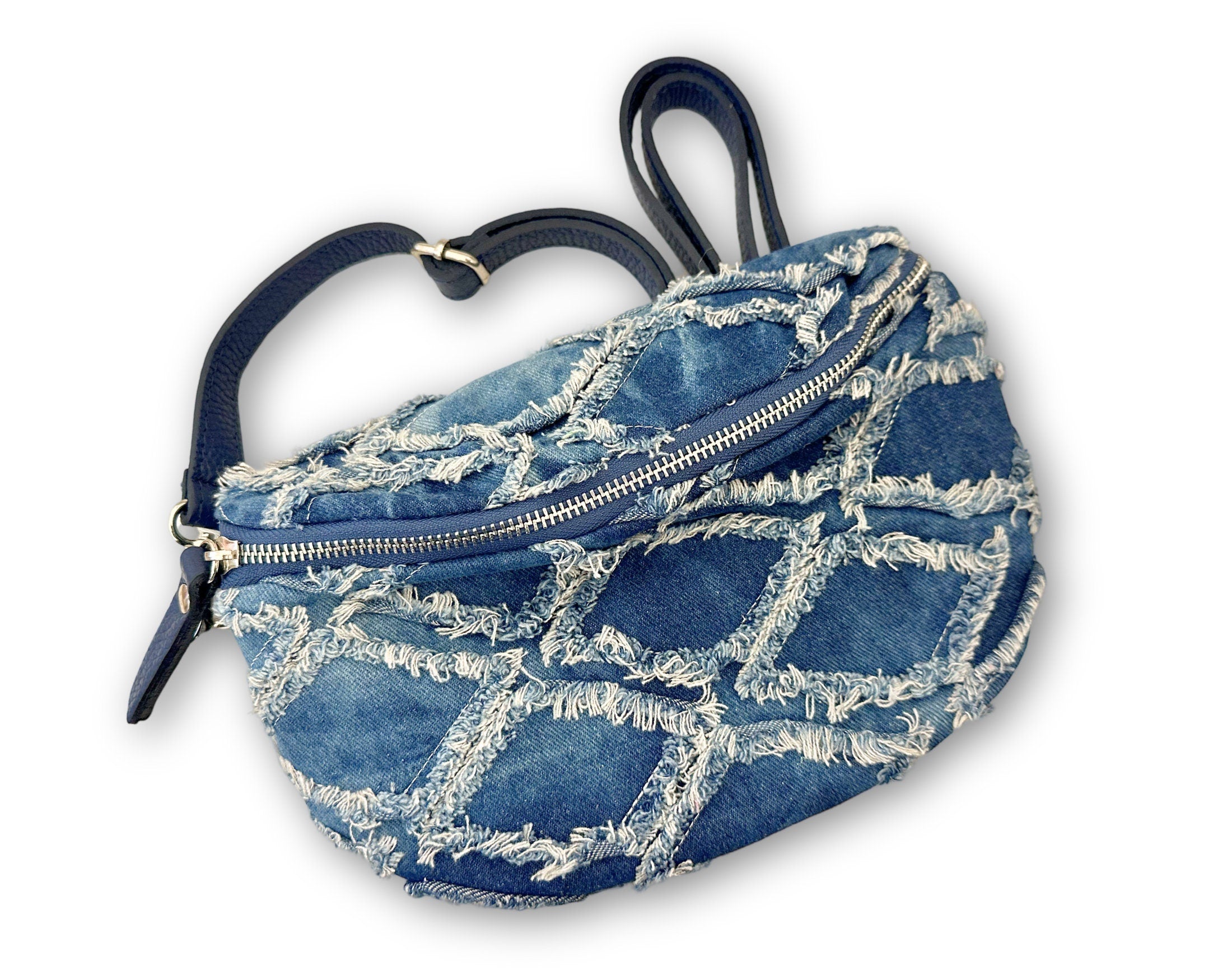 Jeanstasche Bauchtasche | BOHO Bag | Cross Body Bag | Patchwork Fransen