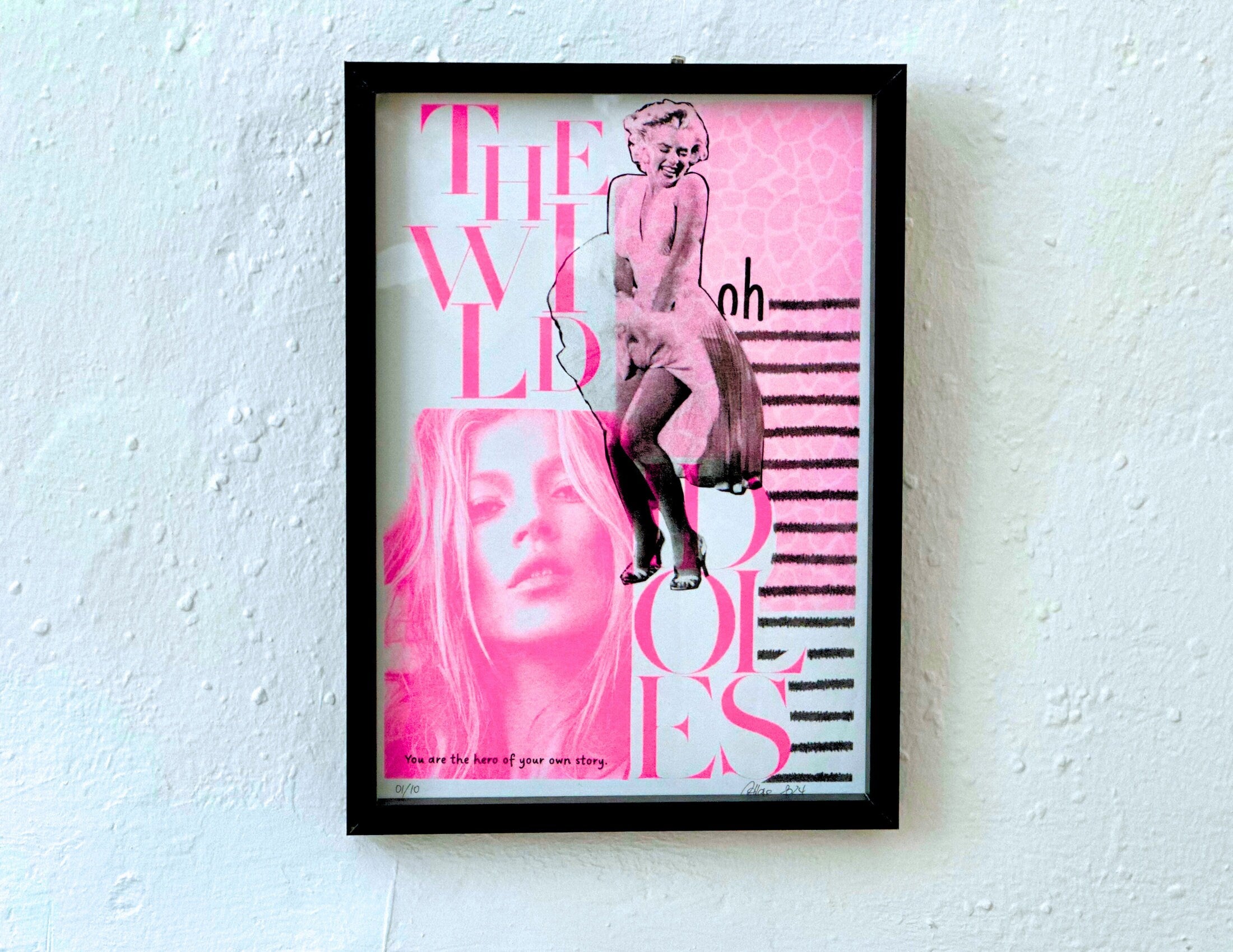 Original Risographie | Druck Riso | DIN A4 | The Wild Idols | neon pink schwarz