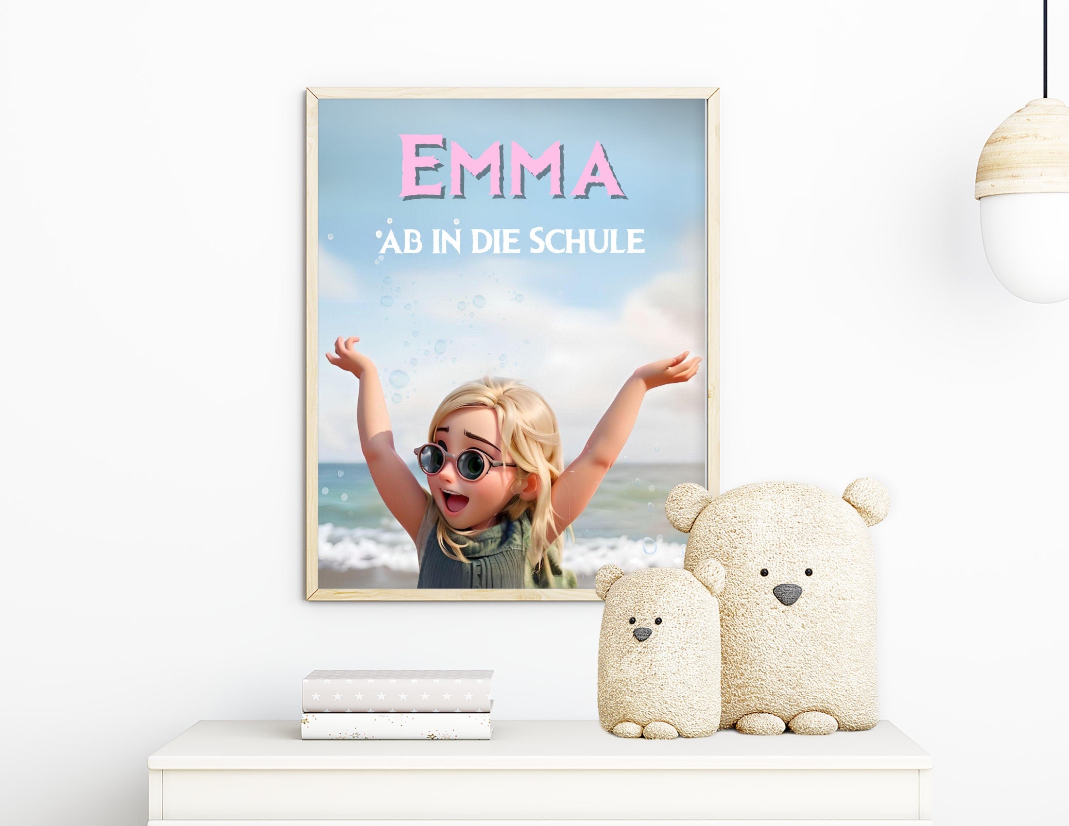 Kinderportrait im Pixar Style | Portrait als 3D Cartoon | Film Plakat Poster | Geschenk Schulanfang, Kita, Sport Kinderzimmer