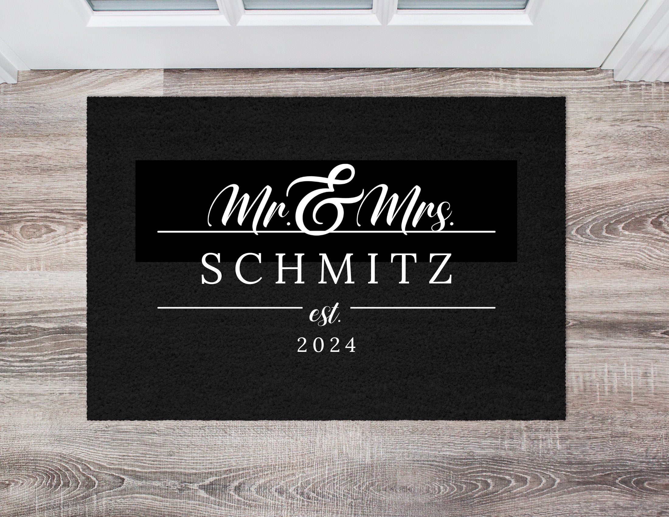 Fußmatte für Paare | Personalisierter Fußabtreter mit Namen als Hochzeitsgeschenk