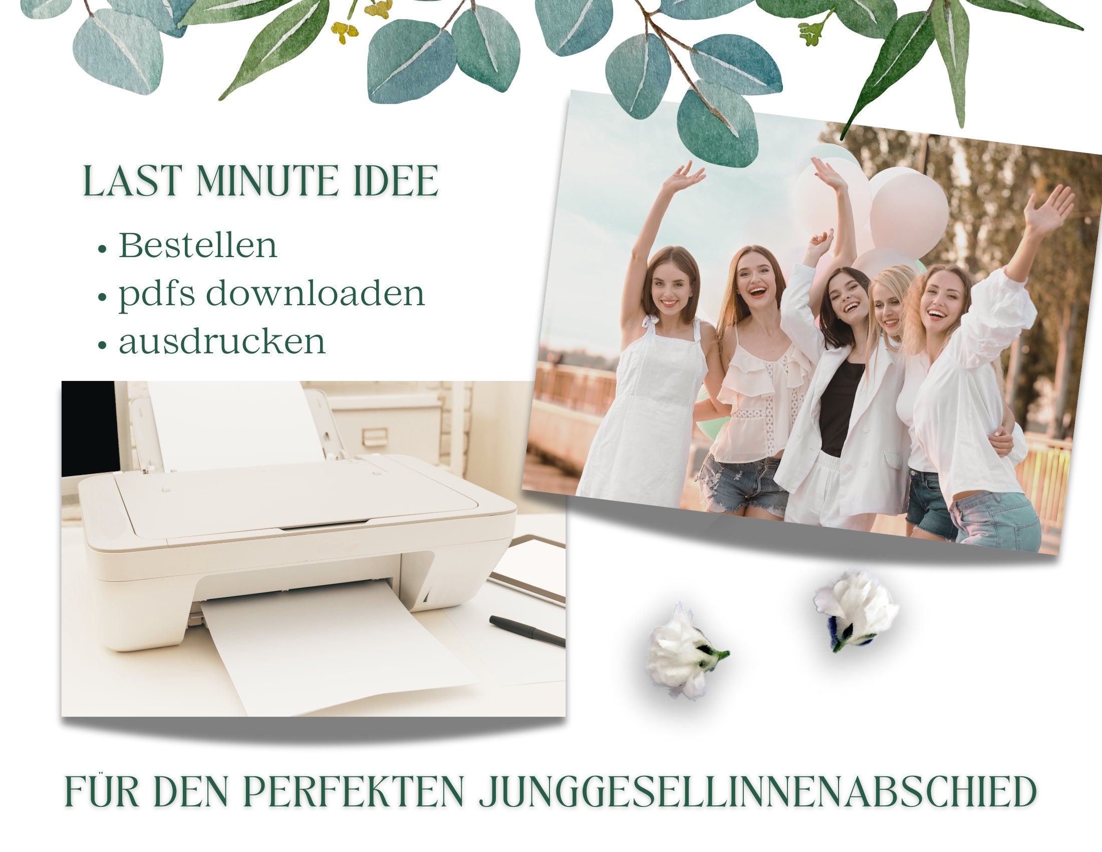 JGA Spiele für Frauen | 10 lustige Partyspiele | Spiele-Set für Junggesellinnenabschied, Brautparty oder Hochzeit | Hochzeitsspiele