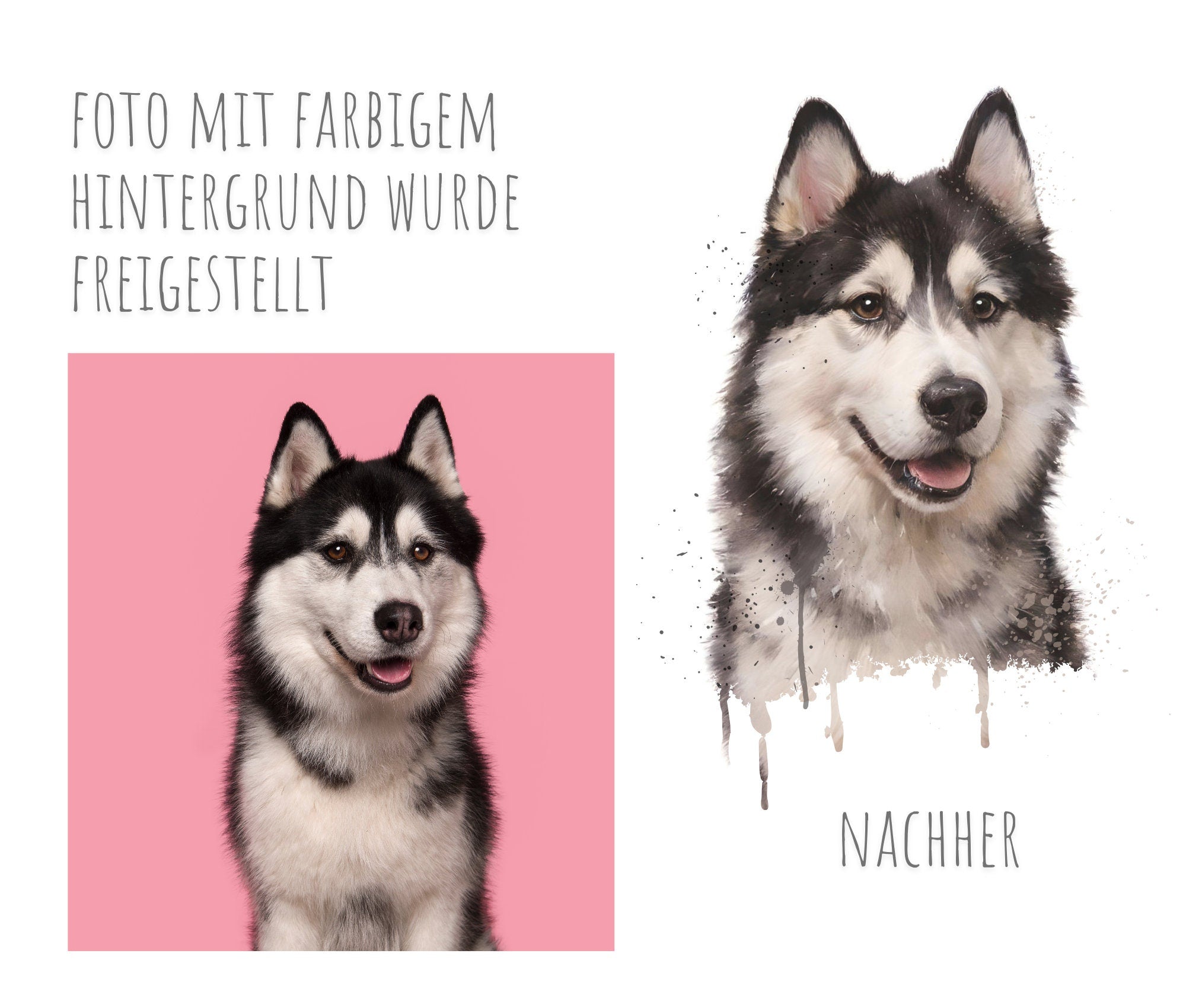 Individuelles Tierportrait | nach Foto | personalisiert | Digitaler Download