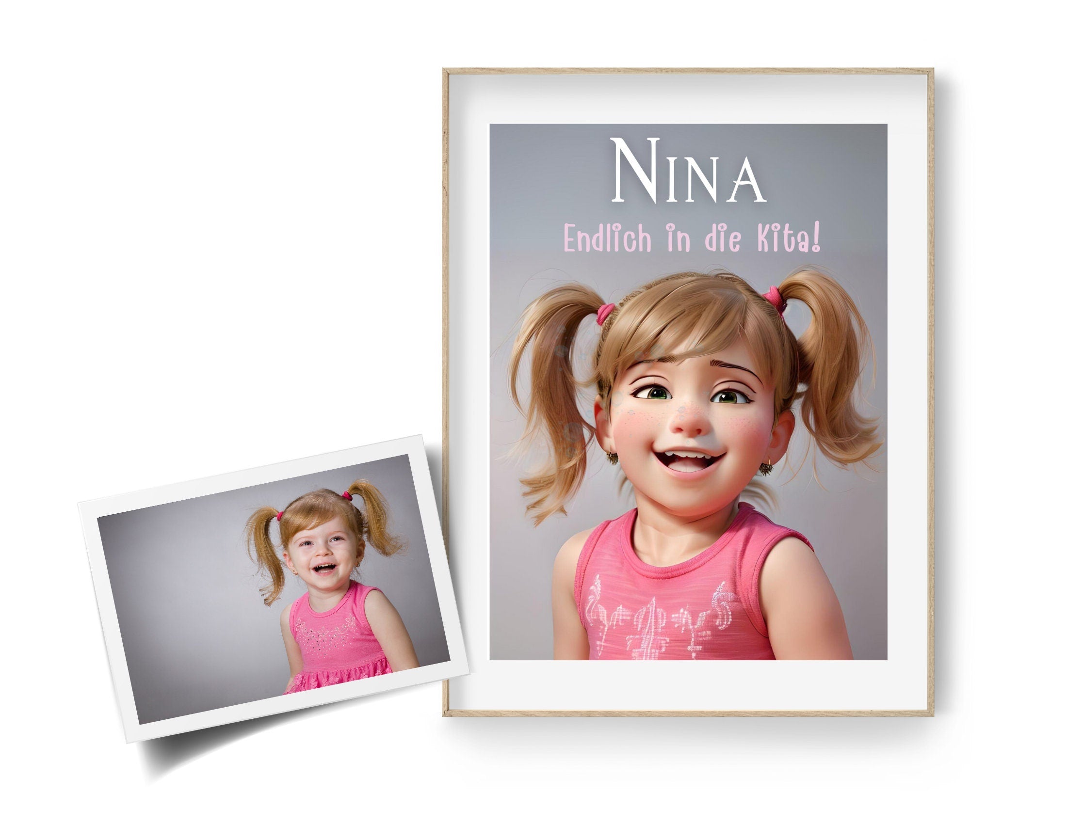 Kinderportrait im Pixar Style | Portrait als 3D Cartoon | Film Plakat Poster | Geschenk Schulanfang, Kita, Sport Kinderzimmer