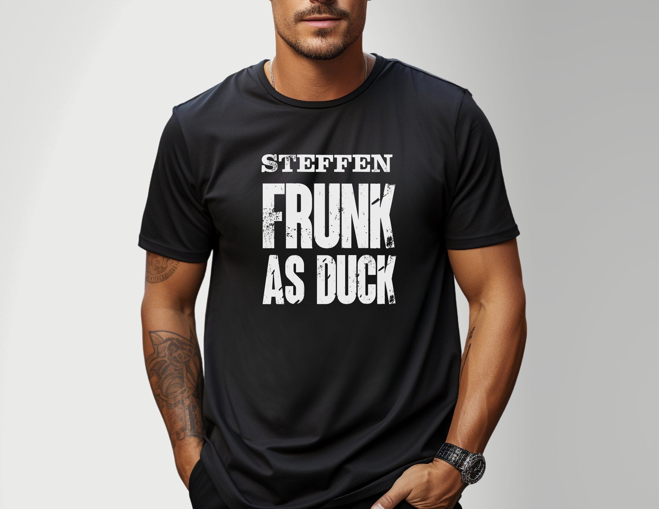 T-Shirt Herren | Frunk as Duck | personalisierbar | weiß, schwarz