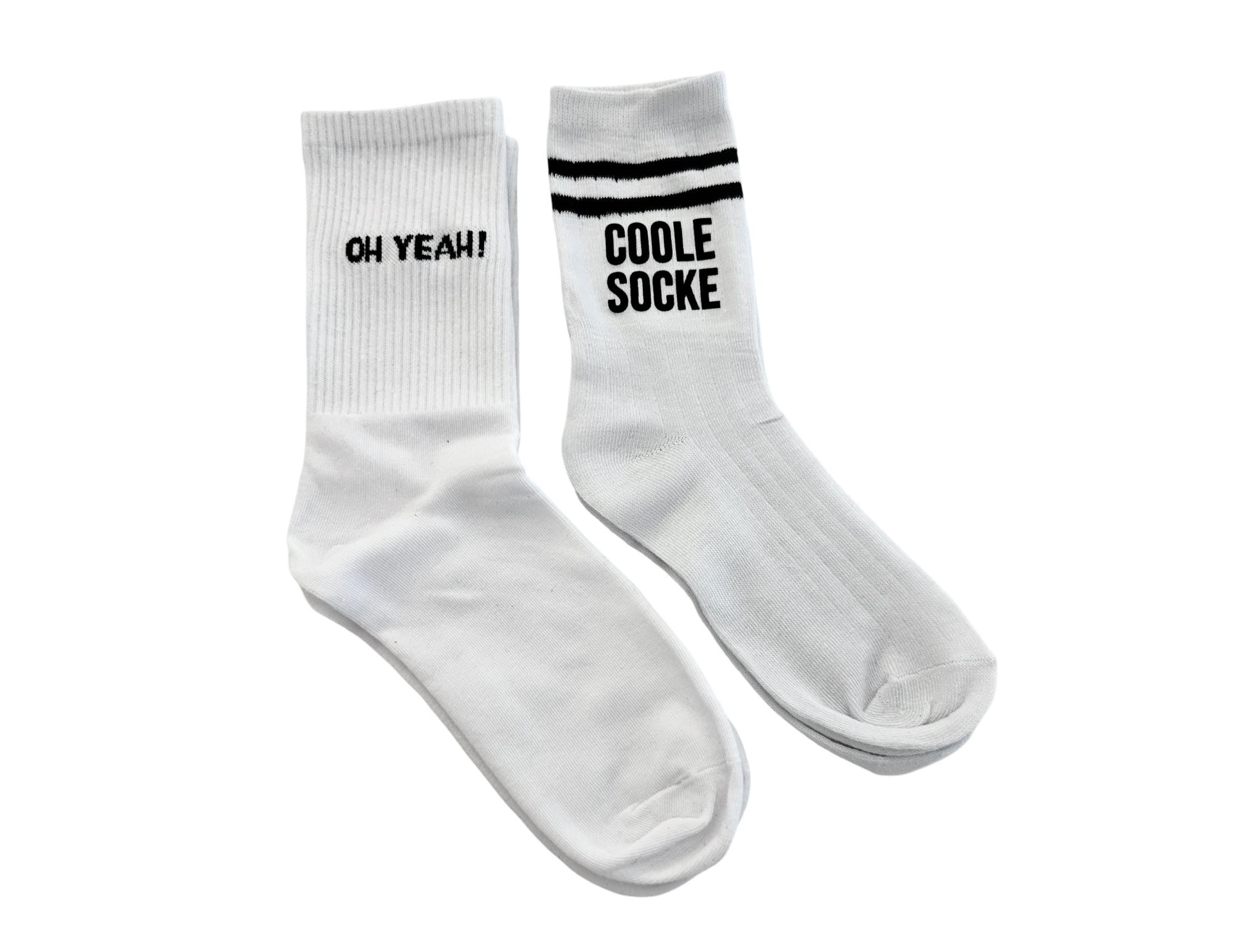 Crew Socken "Coole Socke" oder "Oh Yeah!" | Strümpfe beschriftet | lustiges Geschenk