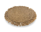 Großes Boho Tisch Set mit Fransen | Bast, rundes geflochtenes Set | Deko 50 cm Durchmesser