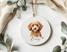 Ornament | Personalisiert | Haustier Aquarell nach Foto + Name | benutzerdefiniertes Ornament | Hund, Katze, Pferd | Erinnerung