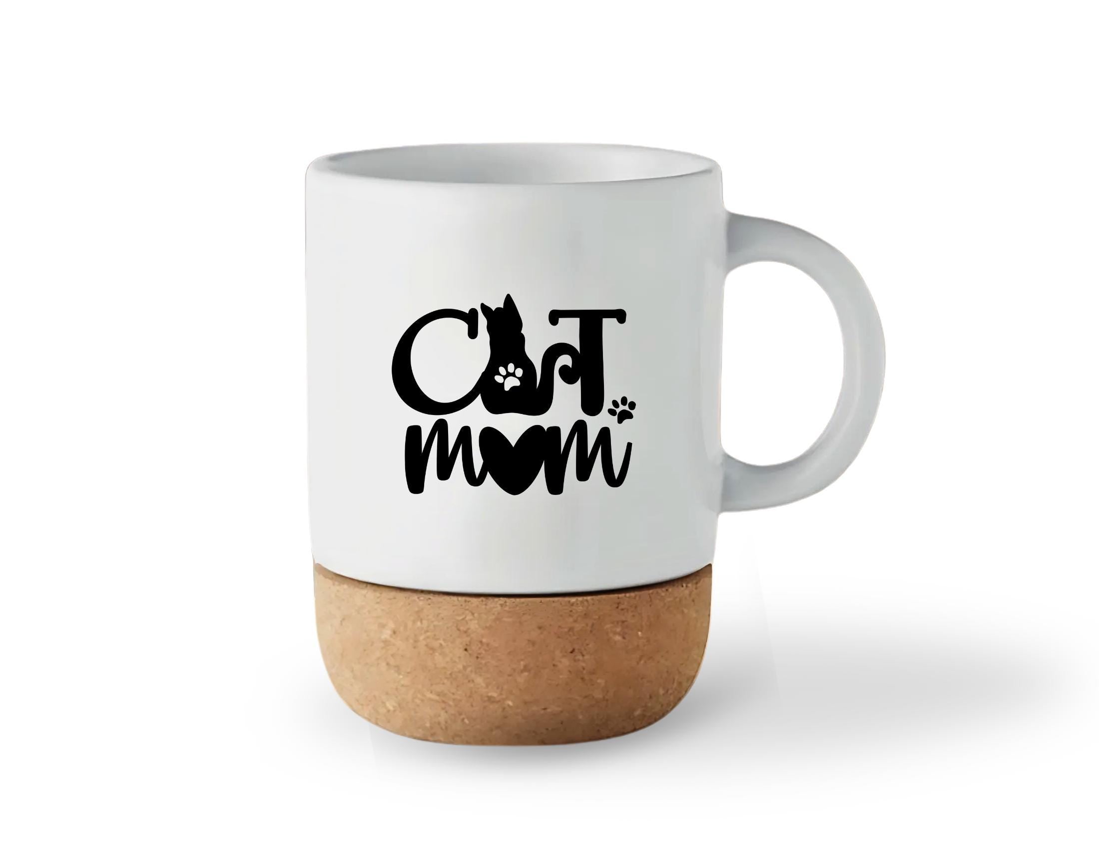 Tasse mit Kork | personalisiert | Katze Katzentasse | Keramiktasse Kork Name | Geschenk Cat Mom