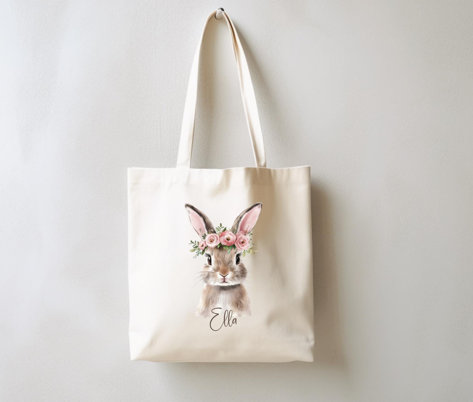 Jutebeutel Ostern | Hase | Stofftasche mit Hase und Namen | natur Beutel personalisiert