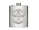 Flachmann Trauzeuge | personalisiertes Geschenk Freund Hochzeit | Edelstahl Trinkflasche