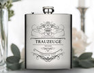 Flachmann Trauzeuge | personalisiertes Geschenk Freund Hochzeit | Edelstahl Trinkflasche