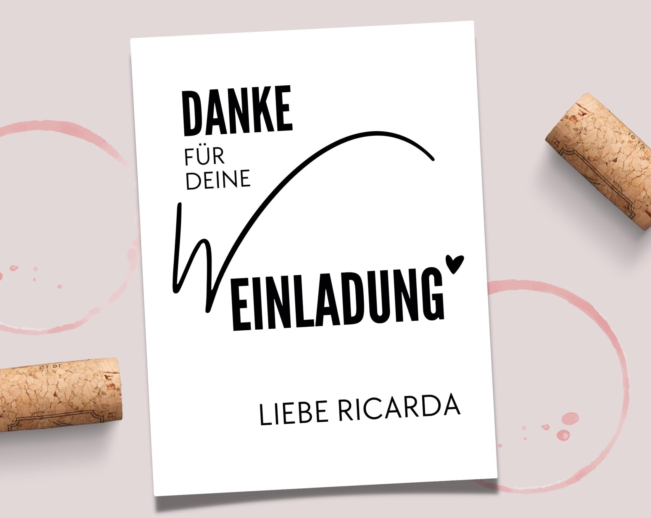 Personalisiertes Weinflaschen Etikett | Danke für Eure (W)Einladung | Mitbringsel