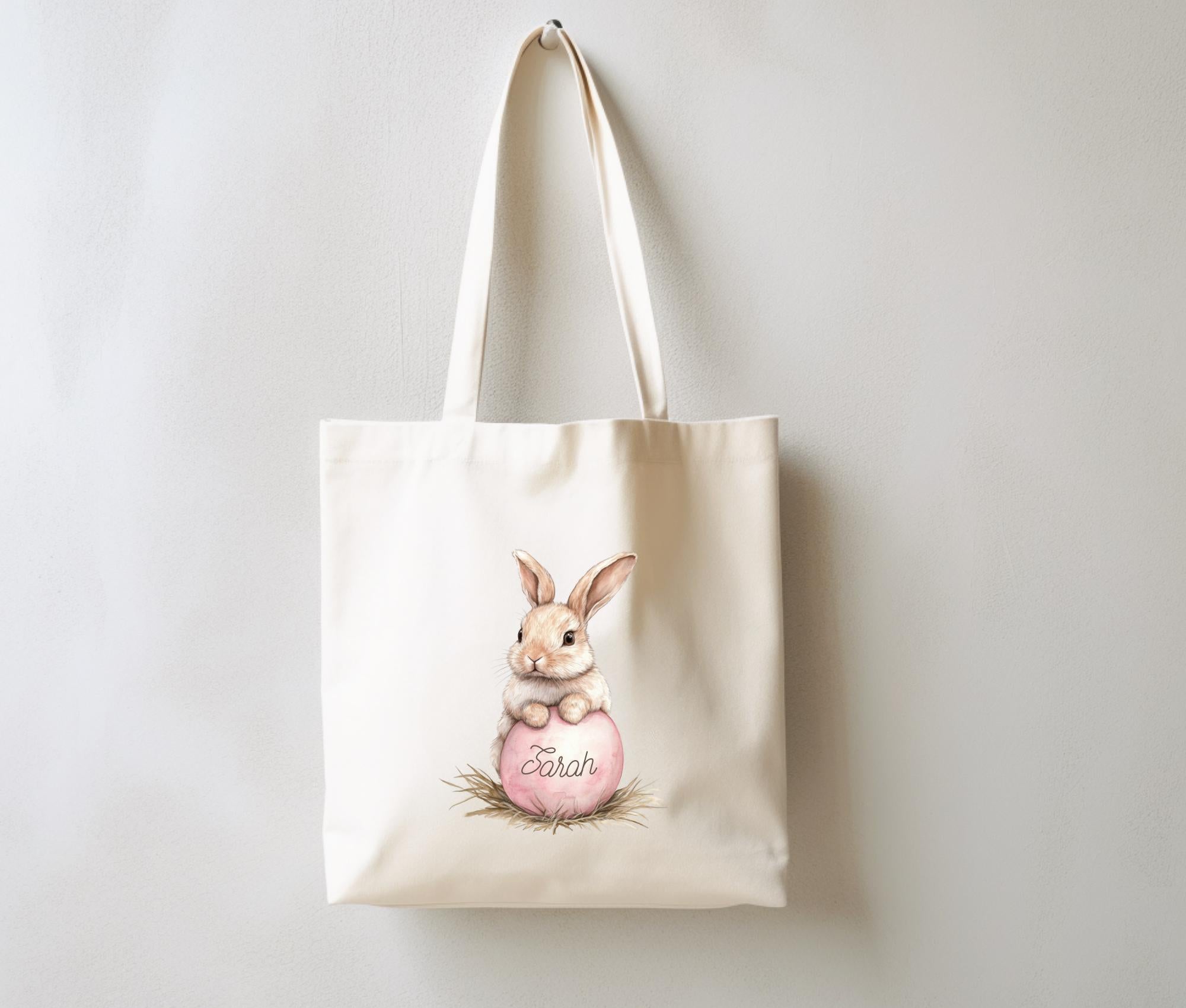 Jutebeutel Ostern | Hase | Stofftasche mit Hase und Namen | natur Beutel personalisiert
