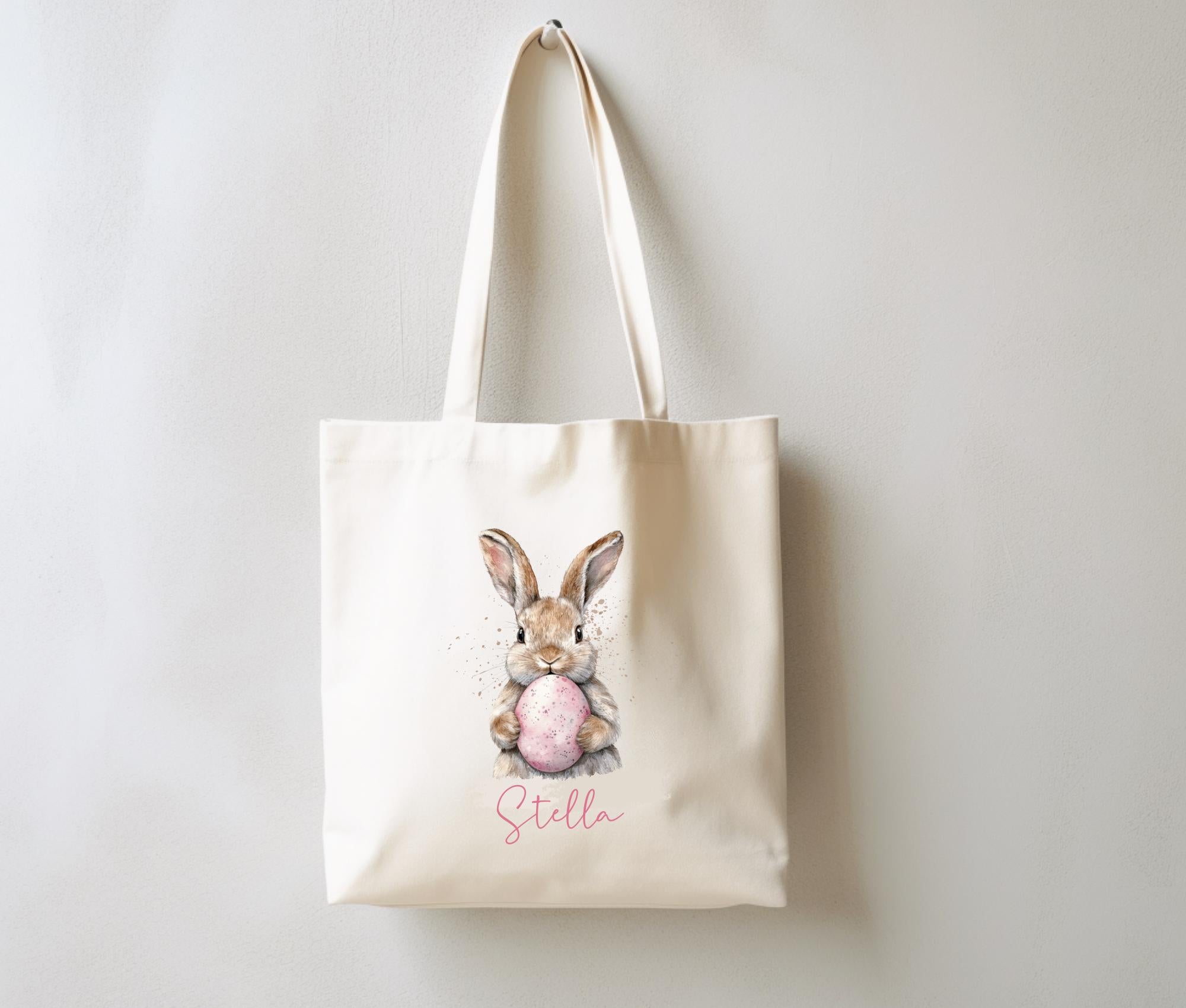 Jutebeutel Ostern | Hase | Stofftasche mit Hase und Namen | natur Beutel personalisiert