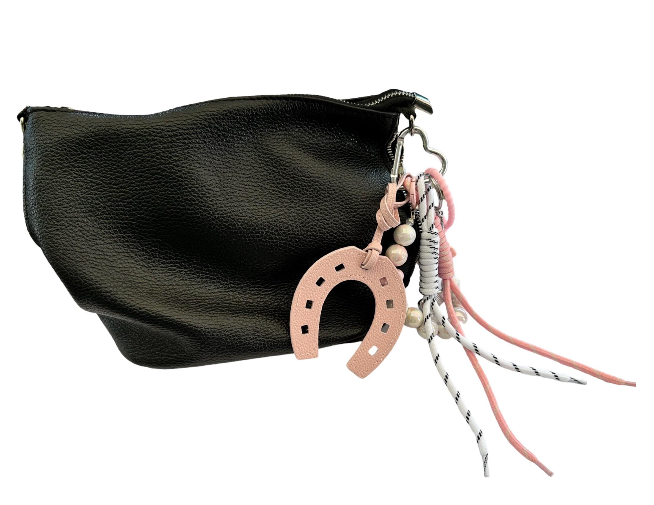 Hufeisen | Anhänger für Tasche oder Schlüssel | Taschenschmuck Taschenanhänger Bag Charm rosa