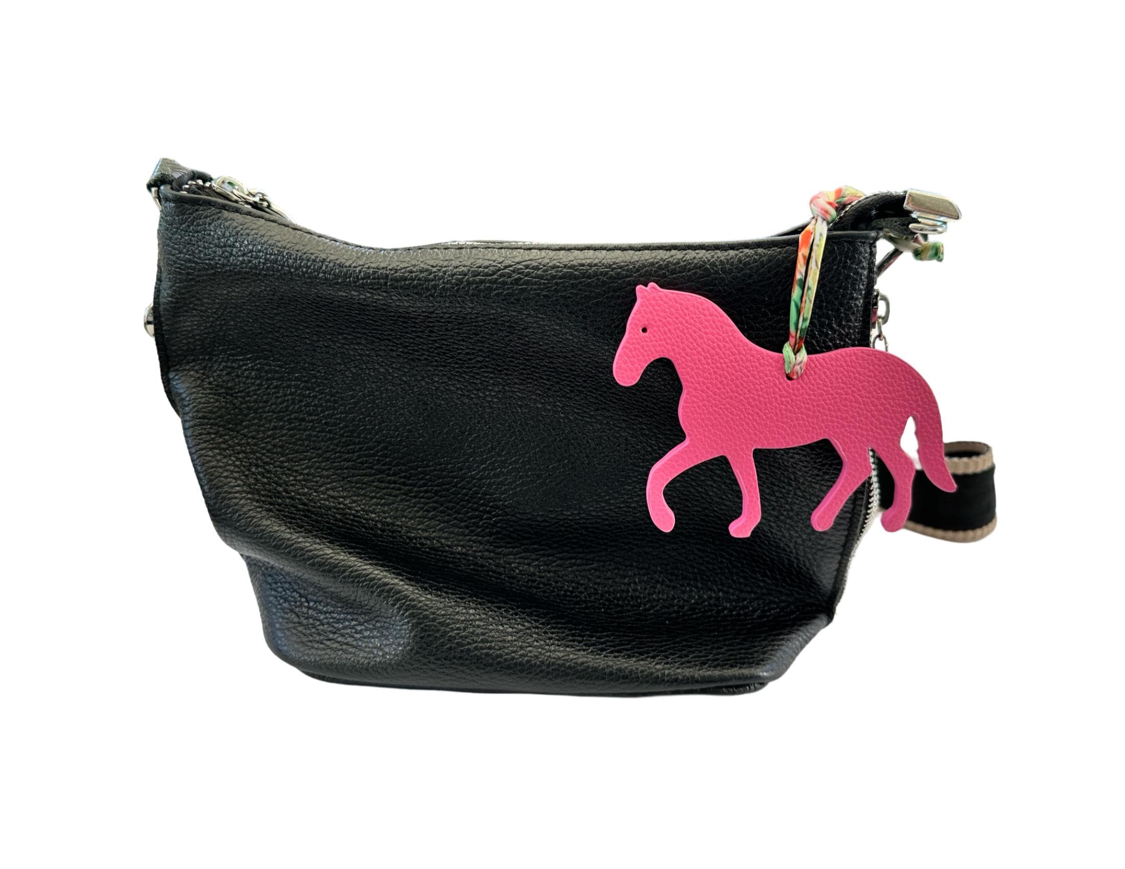 Pferd Anhänger für Tasche | pinker Taschenschmuck | Pferde Taschenanhänger rosa | Geschenk Reiterin