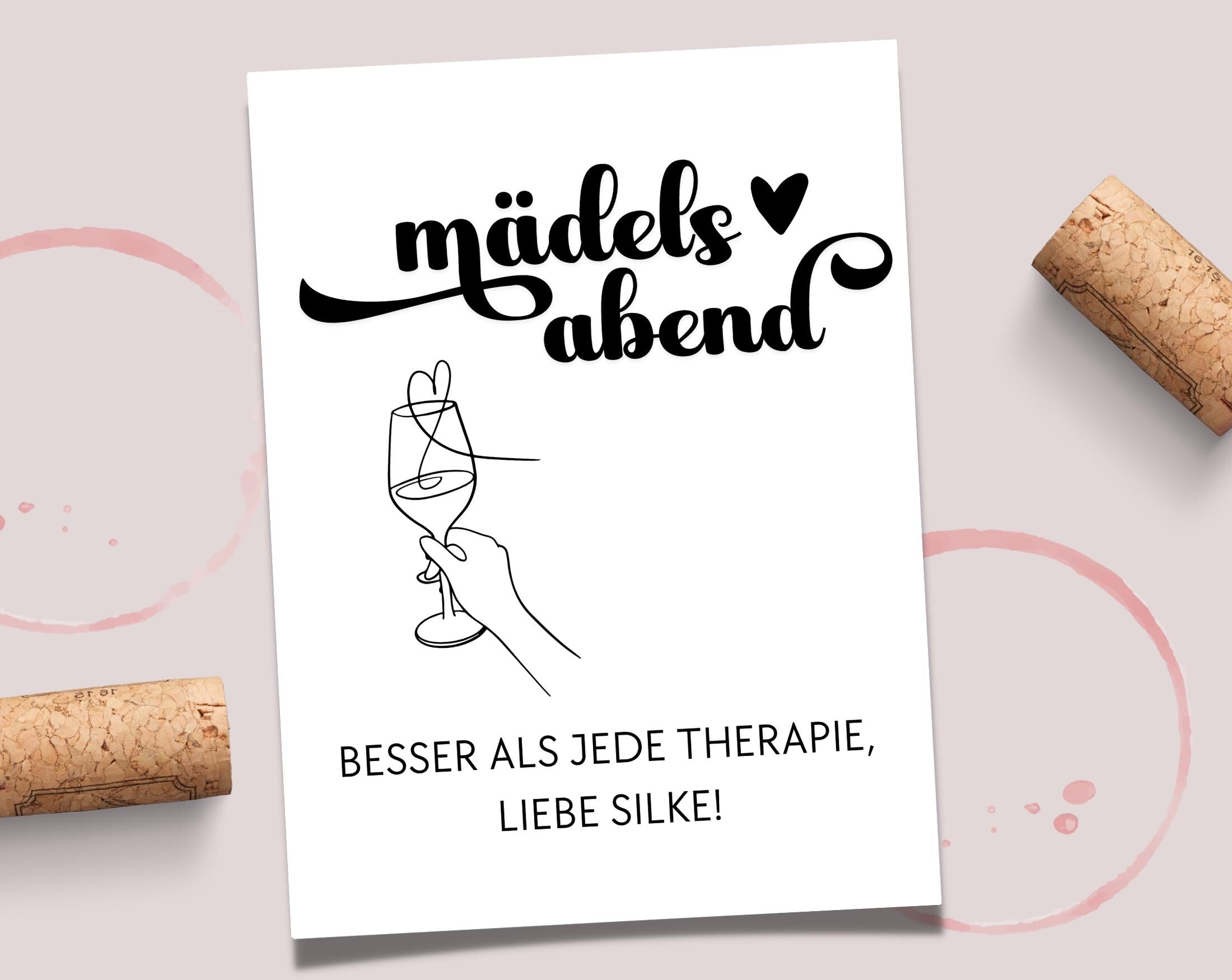 Personalisiertes Weinflaschen Etikett | Mädelsabend