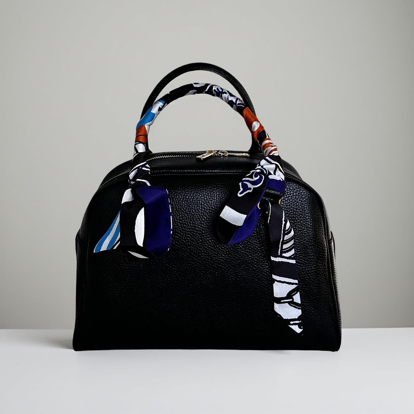 Schmaler seidiger Schal | Twilly | Handtasche Griff | Wrap | Tuch | Haarband | Armband | Taschenband lila blau violett orange