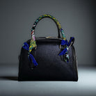 Schmaler seidiger Schal | Twilly Handtasche Griff | Wrap | Tuch | Haarband | Armband | Foulard | Taschenband | Vintage Stil blau grün