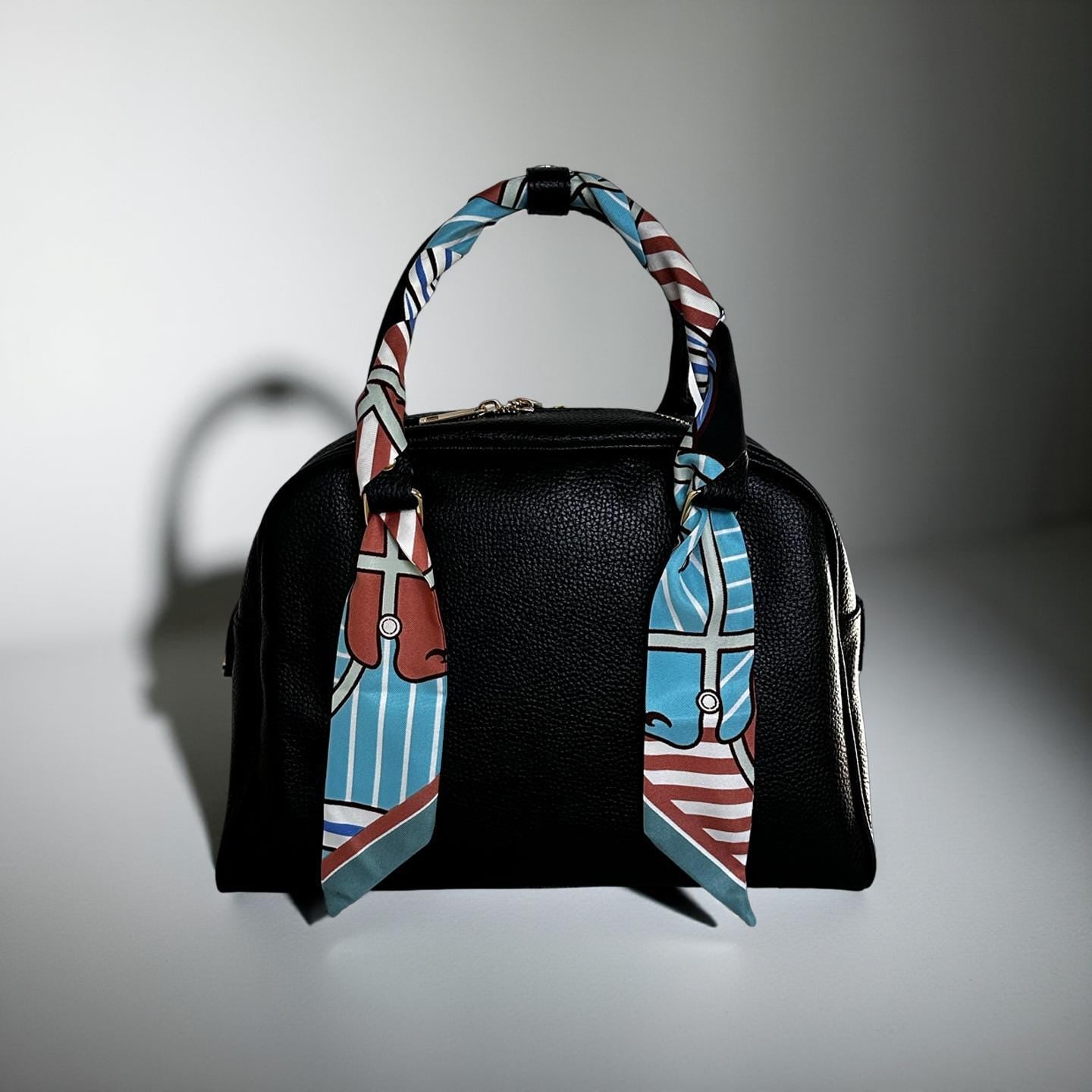 Schmaler seidiger Schal | Twilly | Handtasche Griff | Wrap | Tuch | Haarband | Armband | Foulard | Krawatte | Taschenband | Vintage Stil