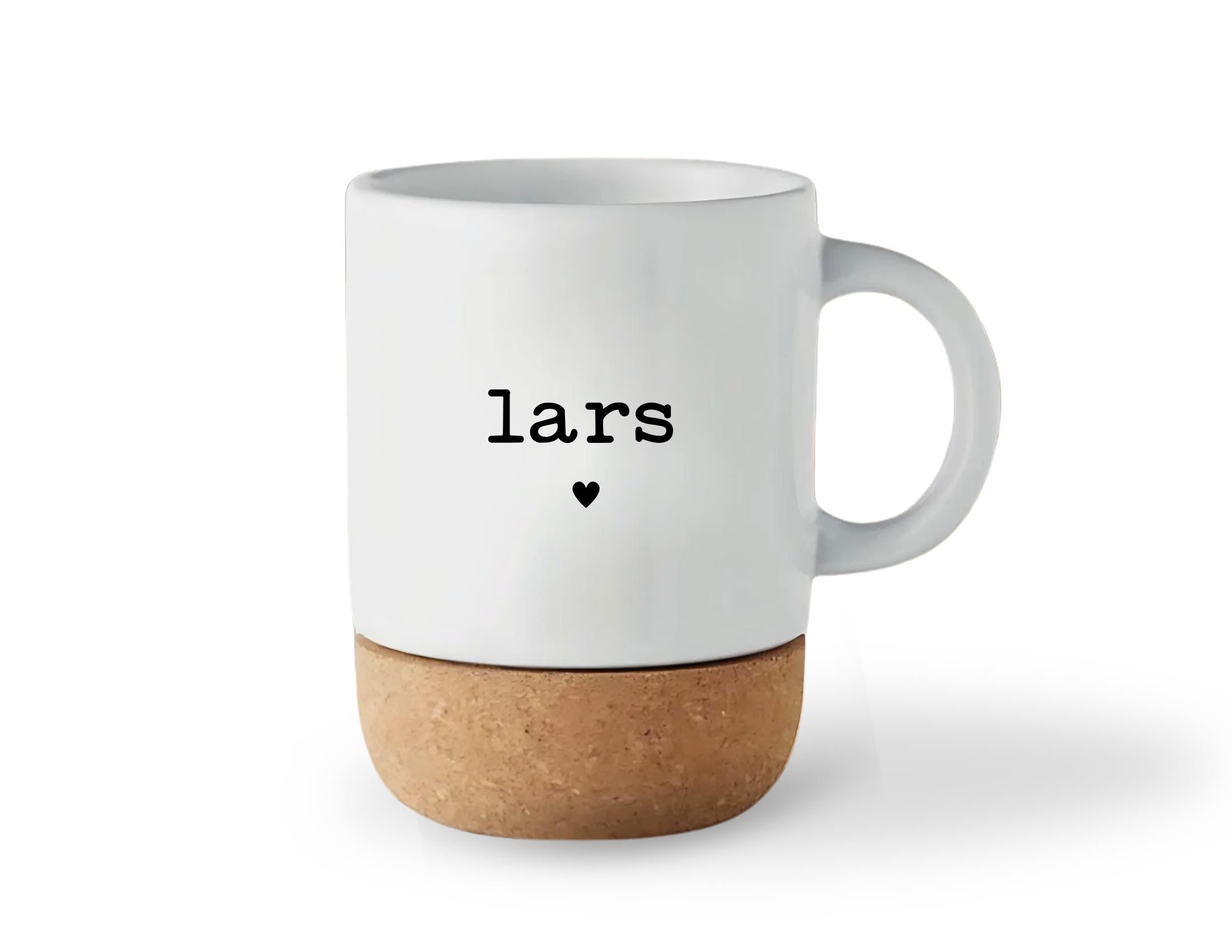 Tasse mit Kork | personalisiert | Geschenk Mutter Vater Oma Opa | Keramiktasse Name