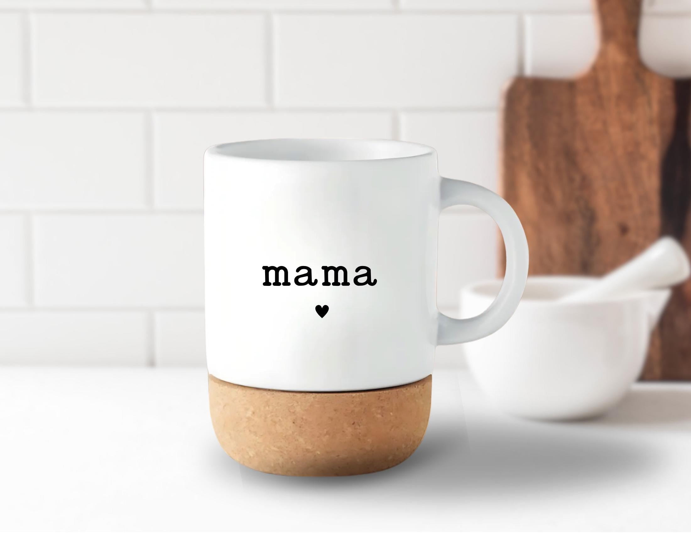 Tasse mit Kork | personalisiert | Geschenk Mutter Vater Oma Opa | Keramiktasse Name