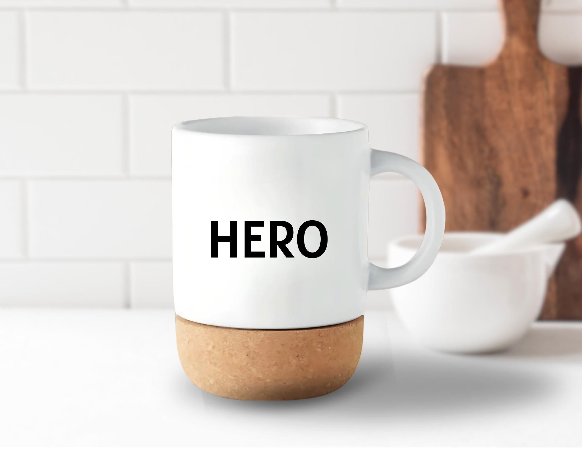 Tasse mit Kork | Mom, Dad, Oma, Opa | Keramiktasse Muttertag Vatertag | Smile, Happy, Hero, Love, Rock, Punk, Dream, Relax