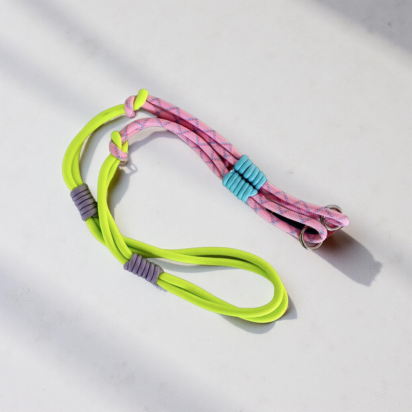 Handykette | Taschenriemen Band | Handygurt mit Knoten schmal | Seil geknotet als Handyband oder Taschengurt - in vielen leuchtenden Farben