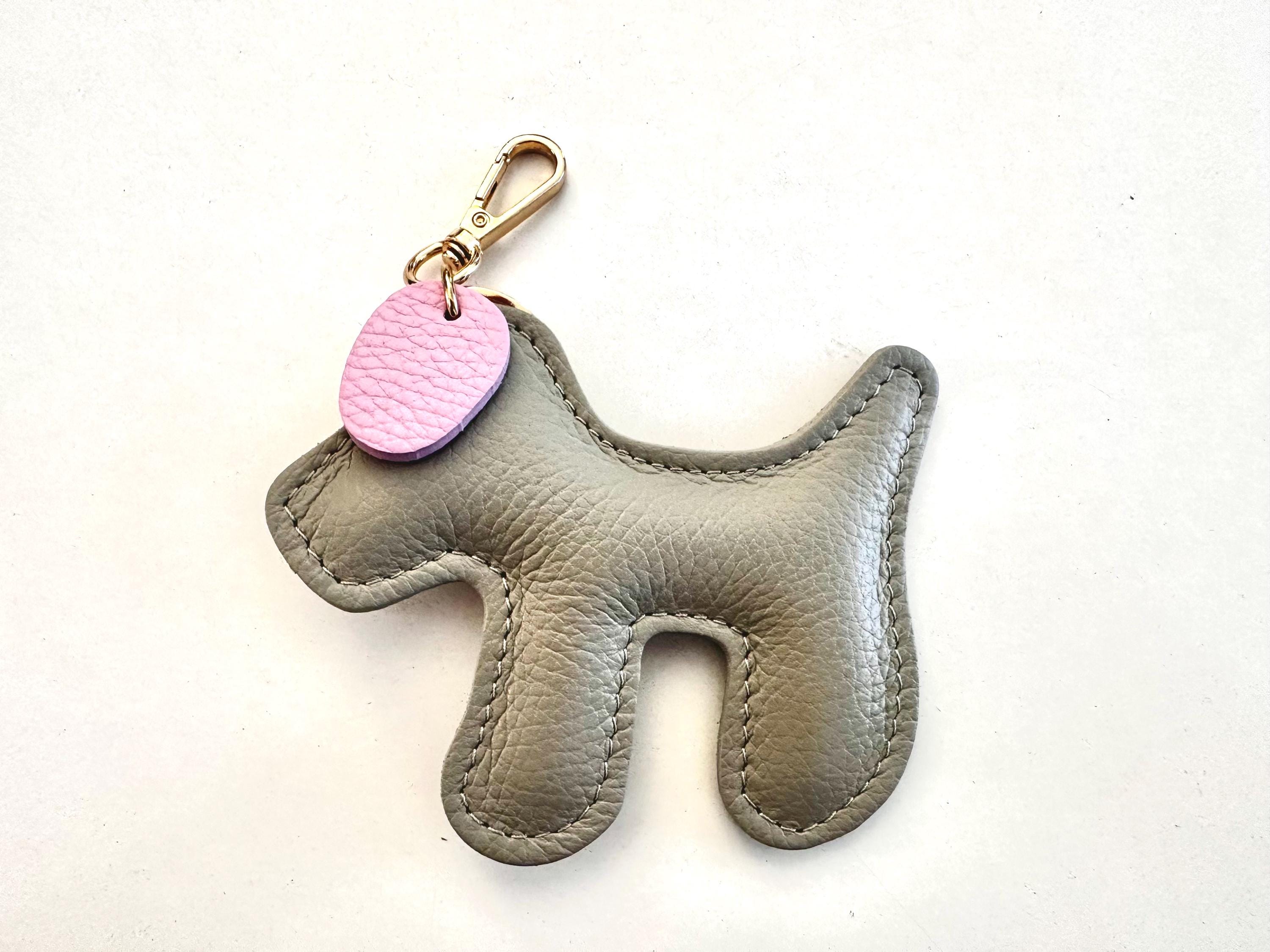 Anhänger Hund | Taschenschmuck Taschenanhänger | Bag Charm rosa, pink oder grau