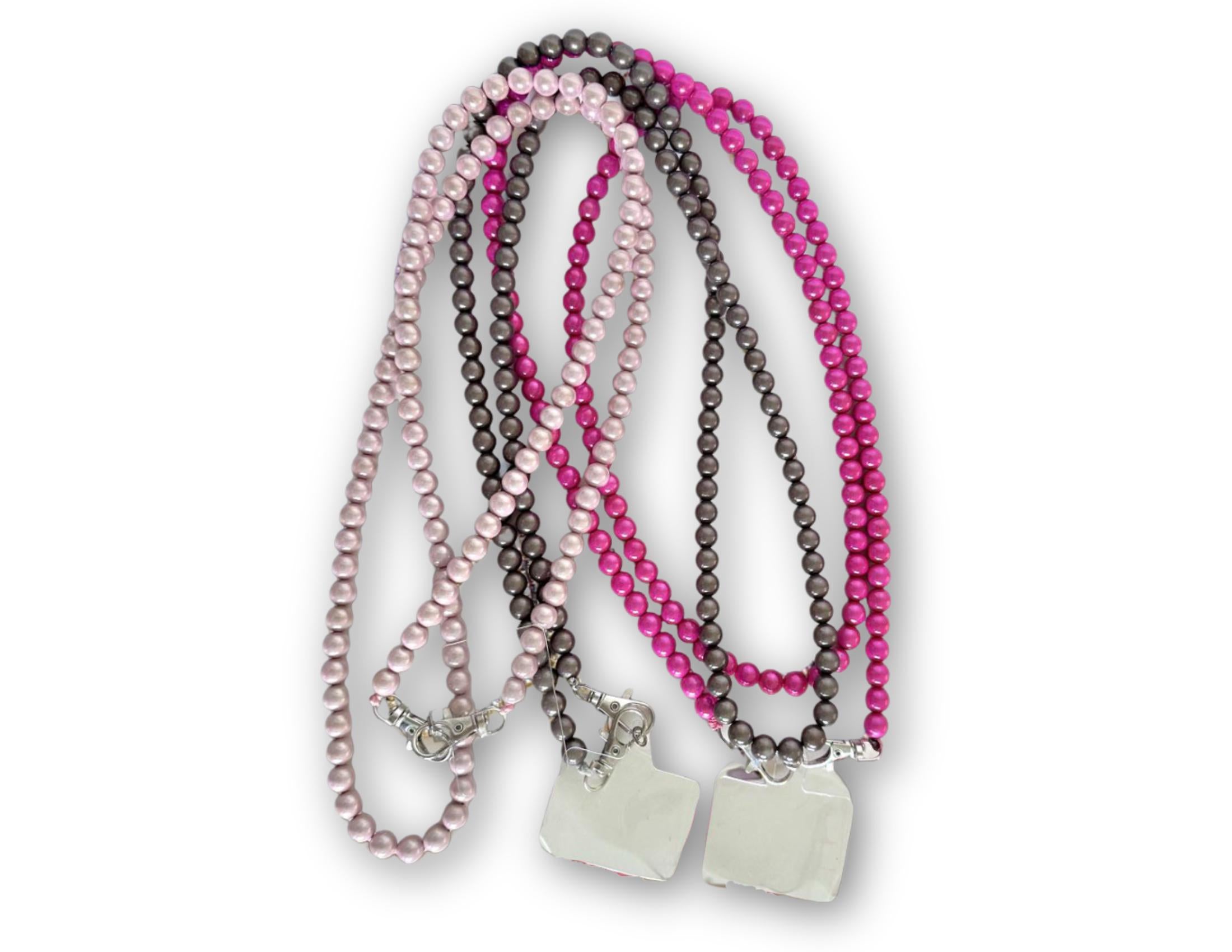 Perlen Handykette | Handygurt irisierende Perlen | Magic Pearls Handy Strap | Wechselgurt Taschengurt Handykette - viele Farben