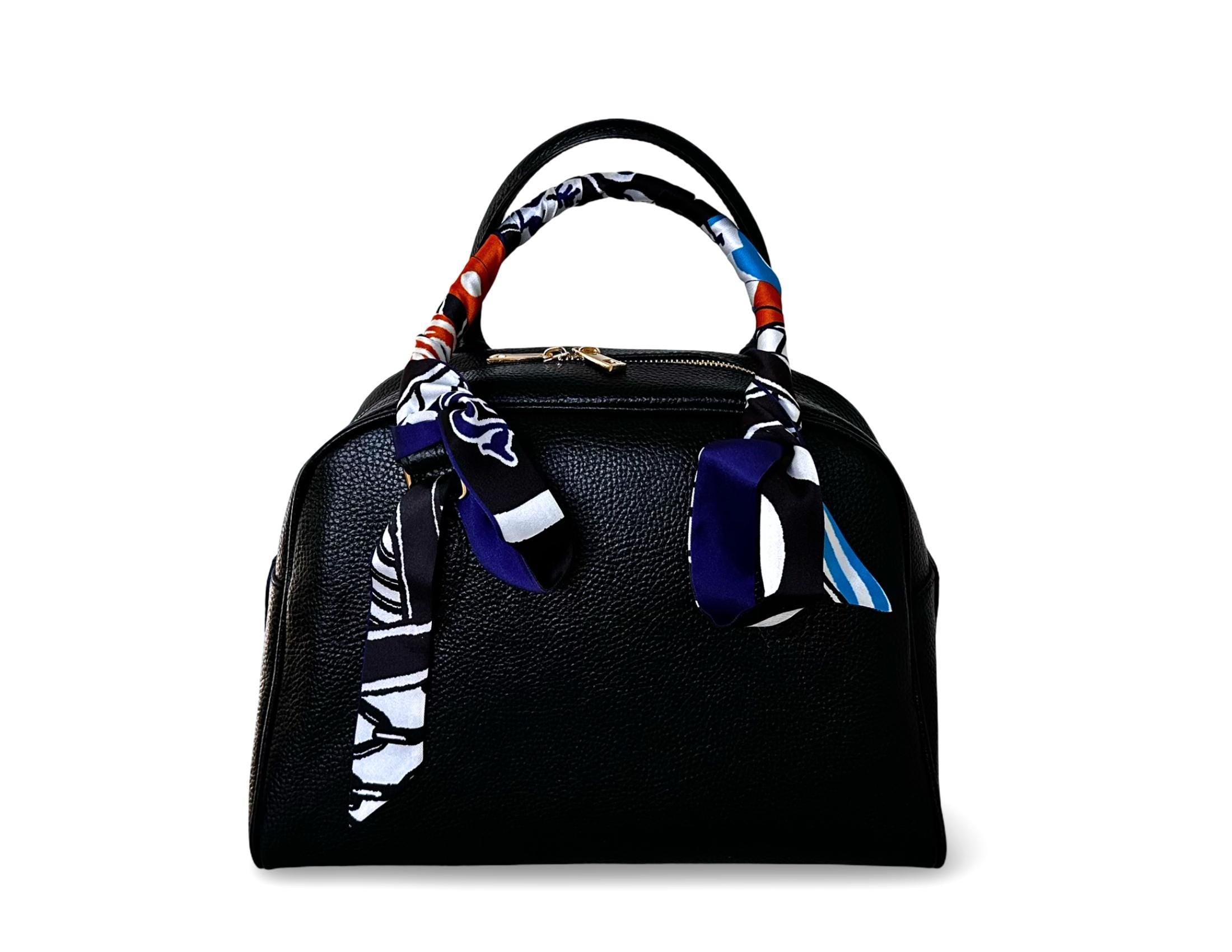 Schmaler seidiger Schal | Twilly | Handtasche Griff | Wrap | Tuch | Haarband | Armband | Taschenband lila blau violett orange