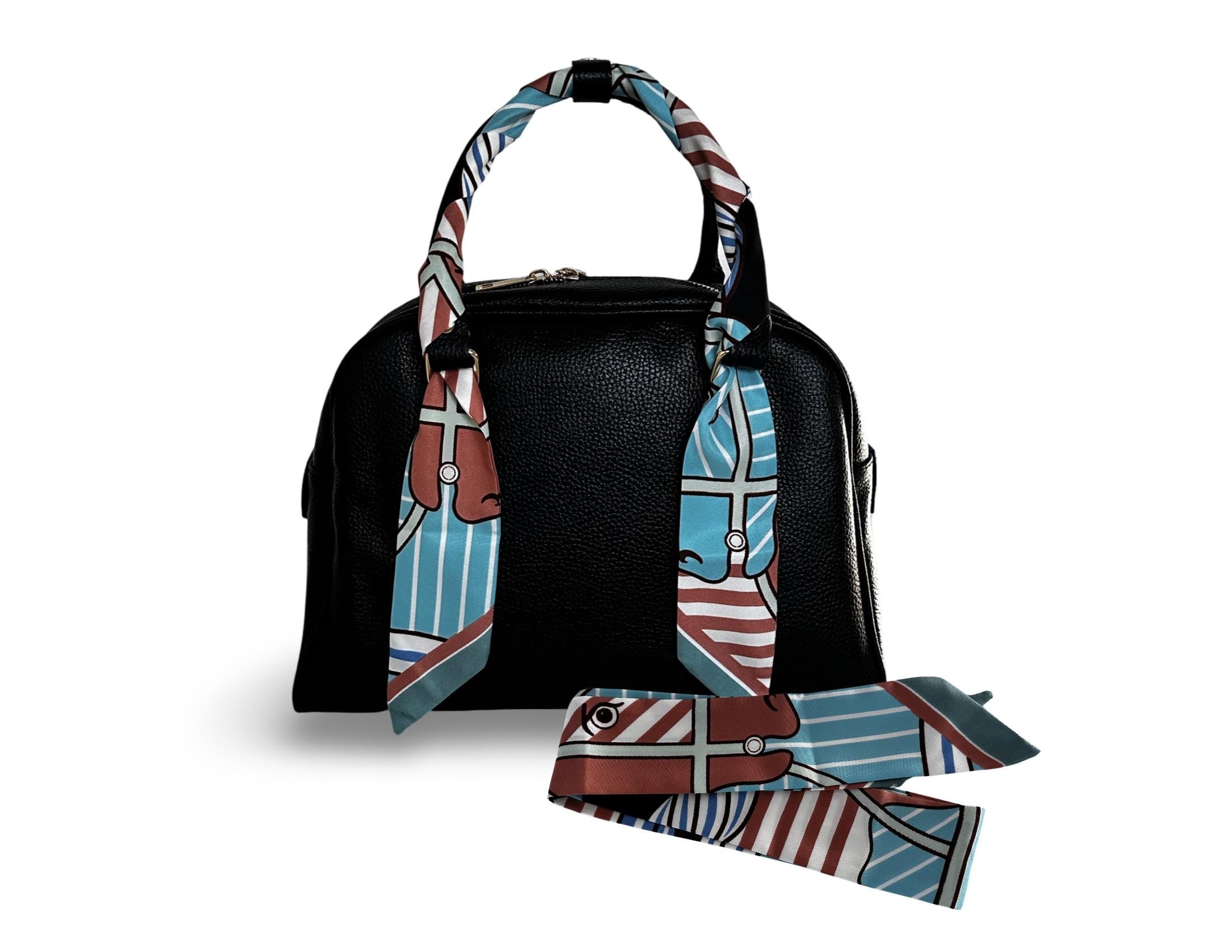 Schmaler seidiger Schal | Twilly | Handtasche Griff | Wrap | Tuch | Haarband | Armband | Foulard | Krawatte | Taschenband | Vintage Stil