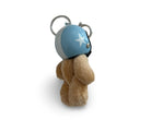 Bag Charm Teddy mit Helm | Anhänger für Tasche oder Schlüssel | Taschenschmuck Taschenanhänger | Bag Charm-Helm in weiß, rosa oder hellblau