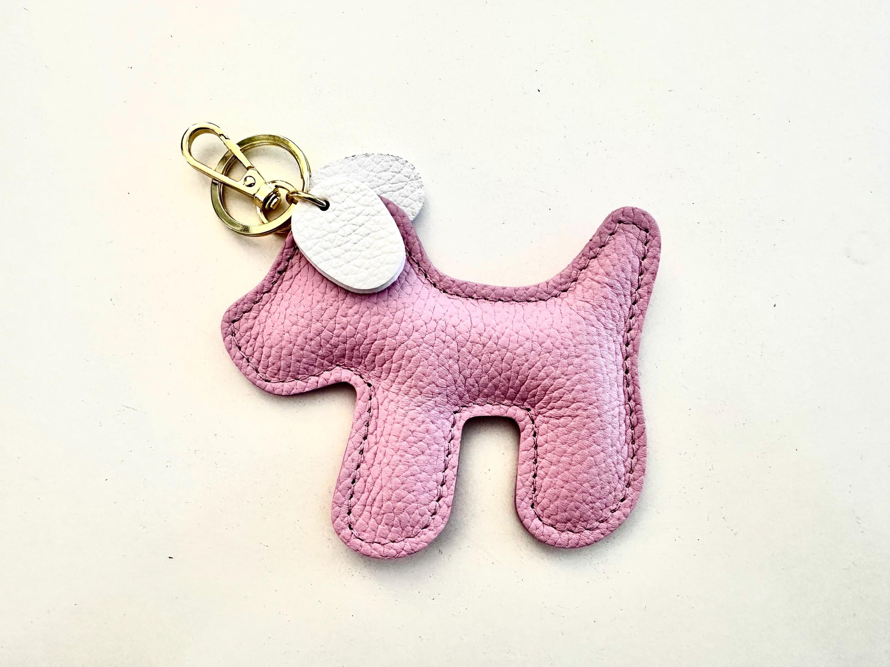Anhänger Hund | Taschenschmuck Taschenanhänger | Bag Charm rosa, pink oder grau