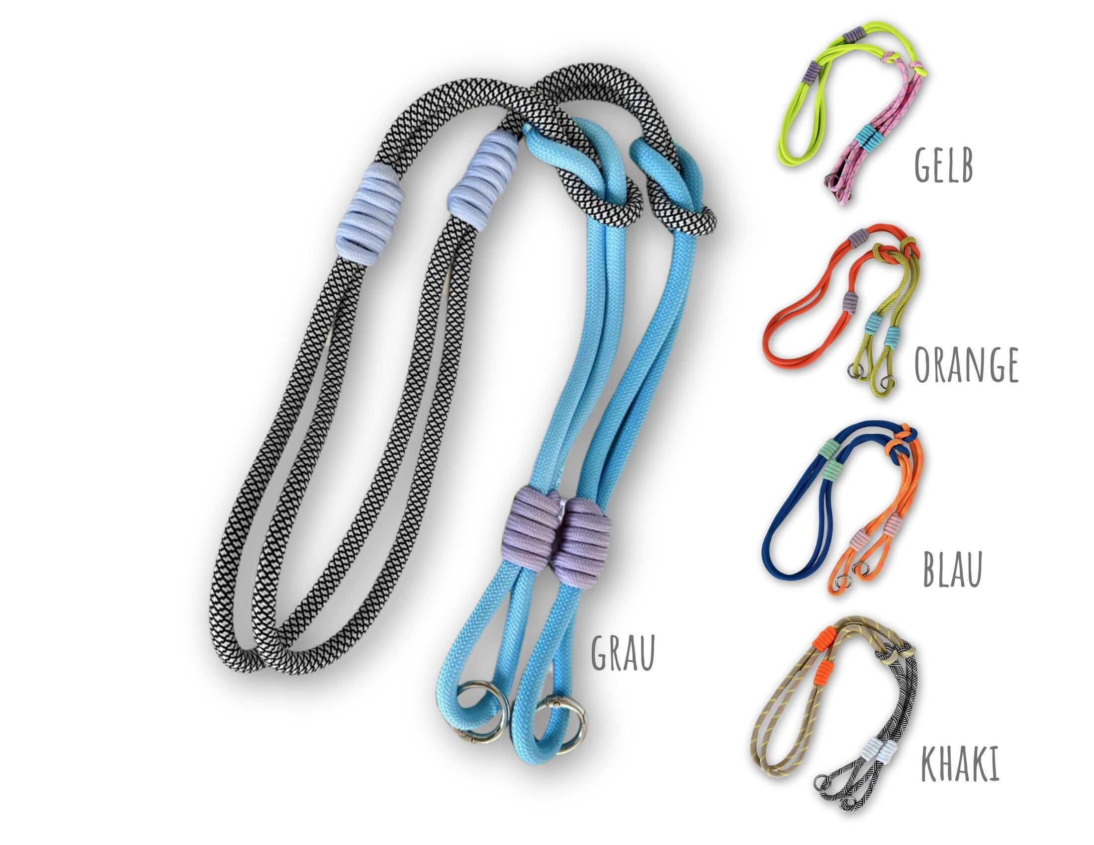 Handykette | Taschenriemen Band | Handygurt mit Knoten schmal | Seil geknotet als Handyband oder Taschengurt - in vielen leuchtenden Farben