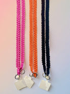 Lange Handyschnur Makramee | Band für alle Mobiltelefone inkl. Adapter | Taschengurt | in 9 Farben