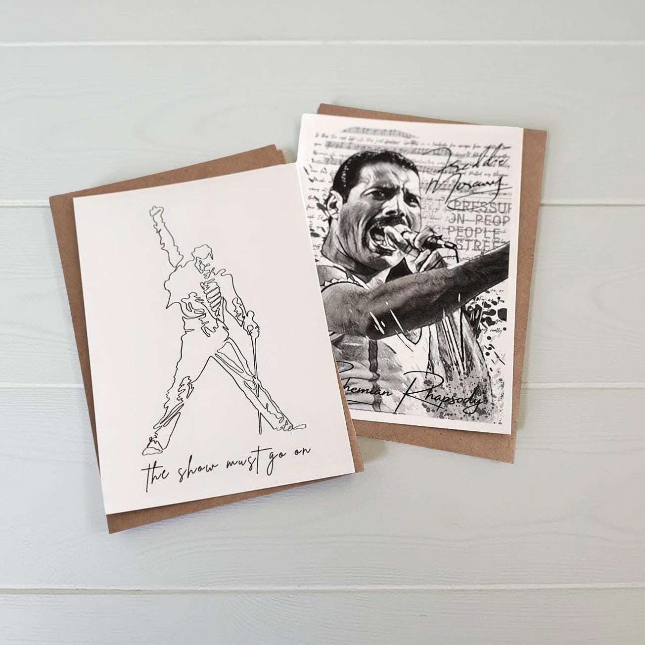 Freddie Mercury Karten Set | Art Cards - Karten Set 2 Stück