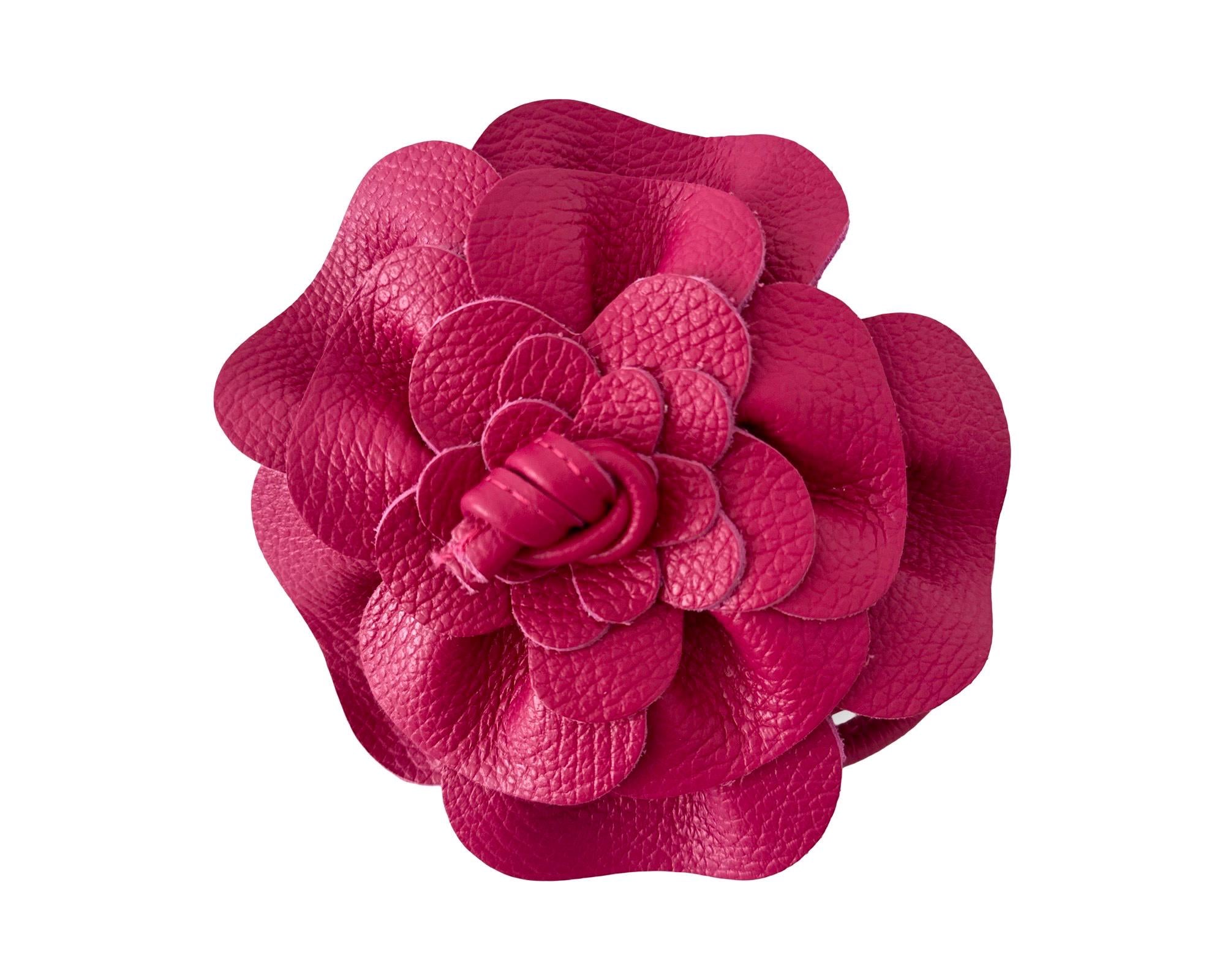 Blumen-Ledergürtel Leder | Bindegürtel Blüte | große Lederblume | schwarz, gold, pink, taupe, flieder, silber, Leo, Khaki, Braun