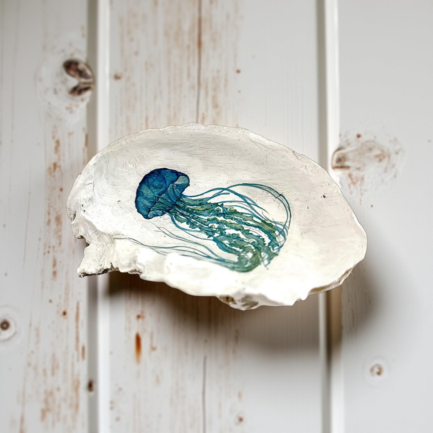 Austernschalen | Austern handgemalt | Schmuckschale | Trauringe | handbemalte Oyster | Ringschale