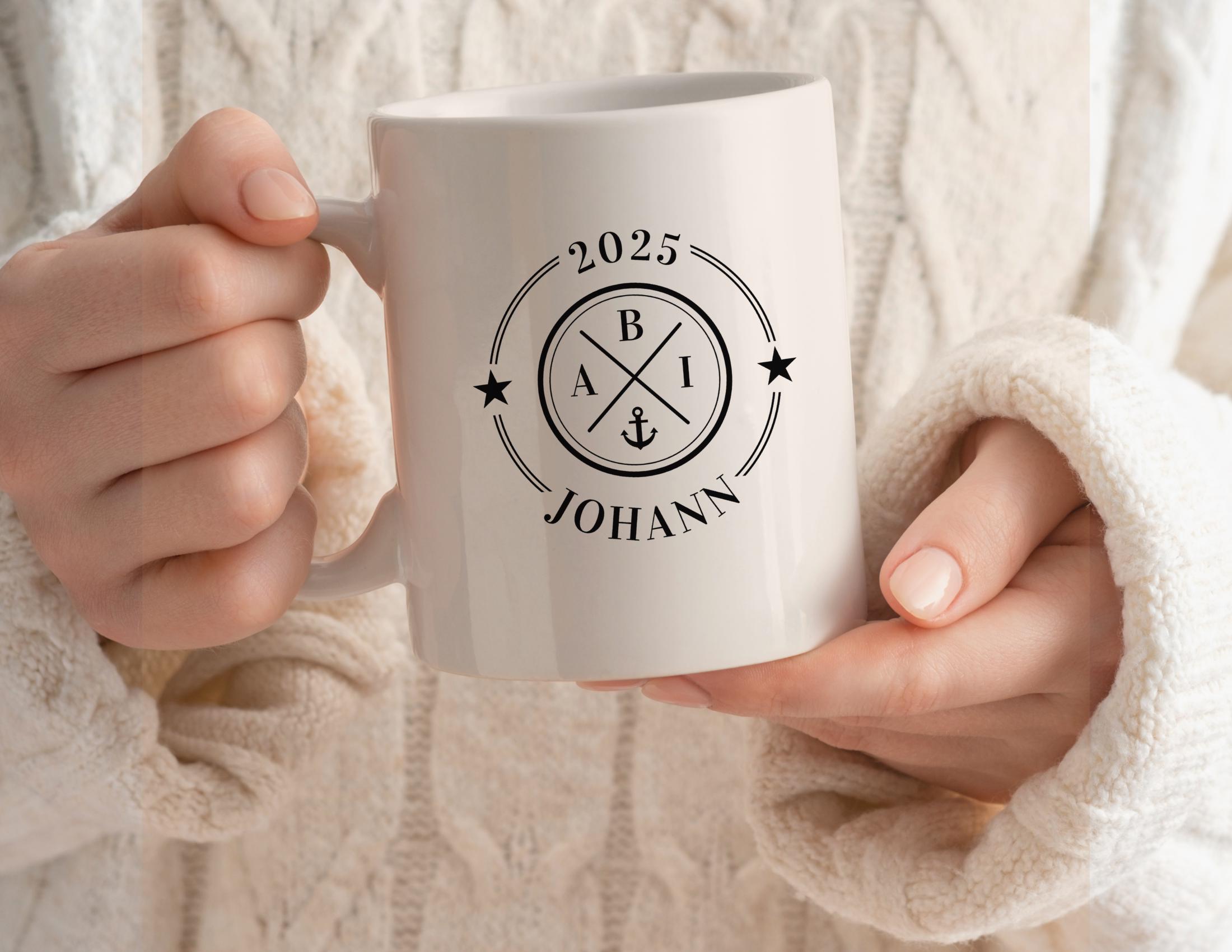 Abi 2025 | Personalisierte Keramiktasse | Tasse mit Name Abiturient | diverse Motive