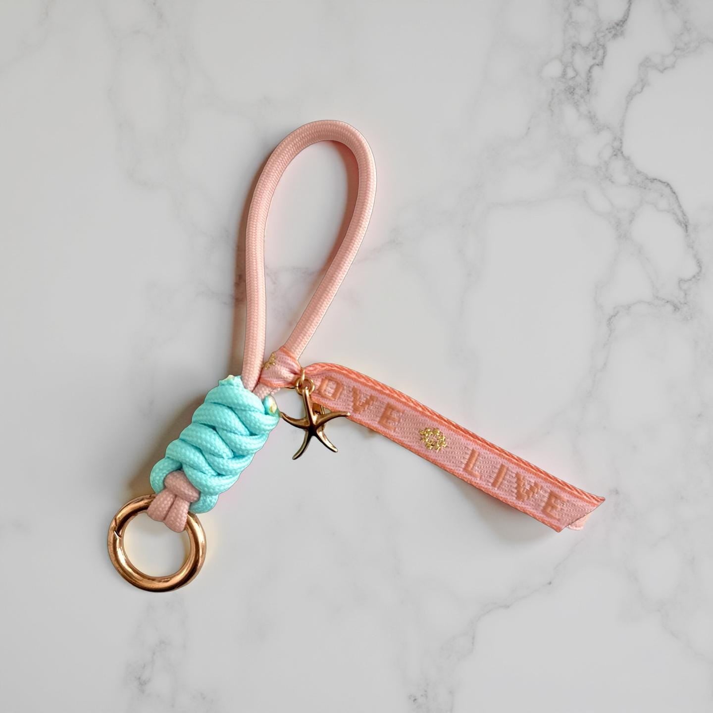 Handyketten in leuchtenden Neon Farben mit Anhänger & Adapter