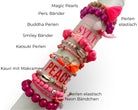 Bunte Sommer Armbänder | Sommer Schmuck Ibiza | Neonfarben Quasten Smileys | personalisierbar