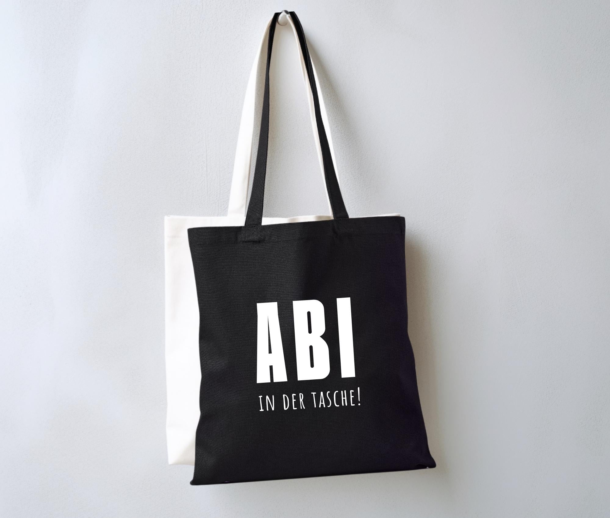 ABI | Jutebeutel | Abi in der Tasche | Stofftasche | natur oder schwarz | Geschenk Abi