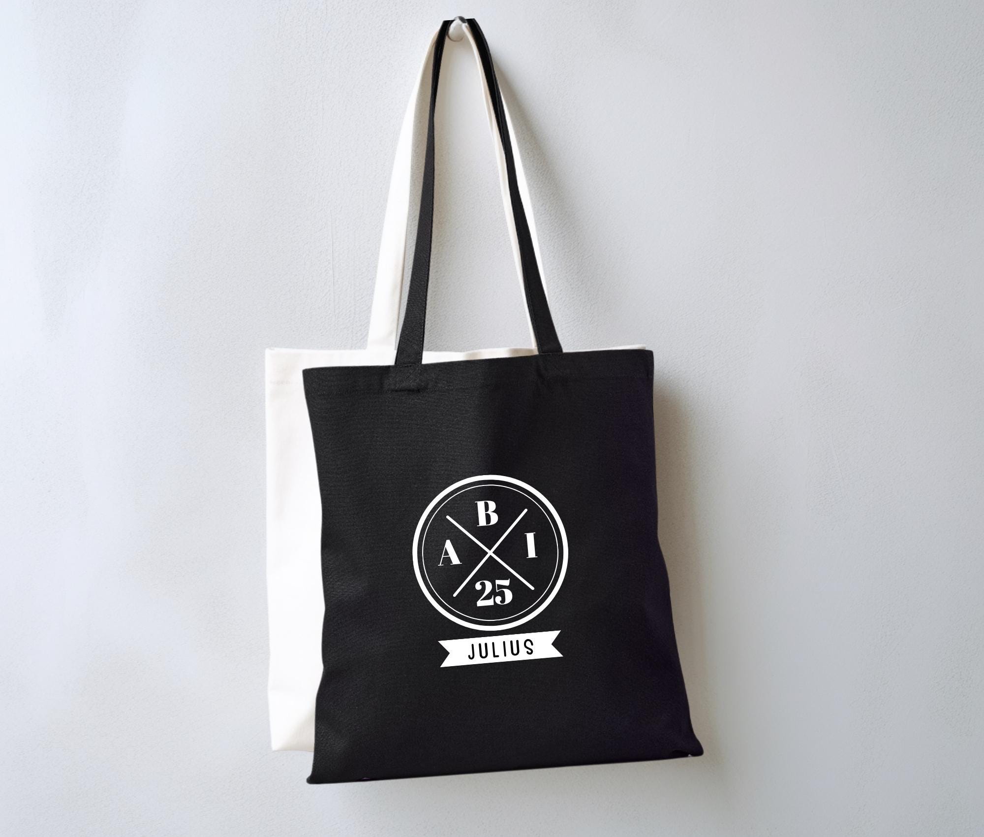 ABI | Jutebeutel | personalisiertes Abi Logo | Stofftasche | natur oder schwarz | Geschenk Abi