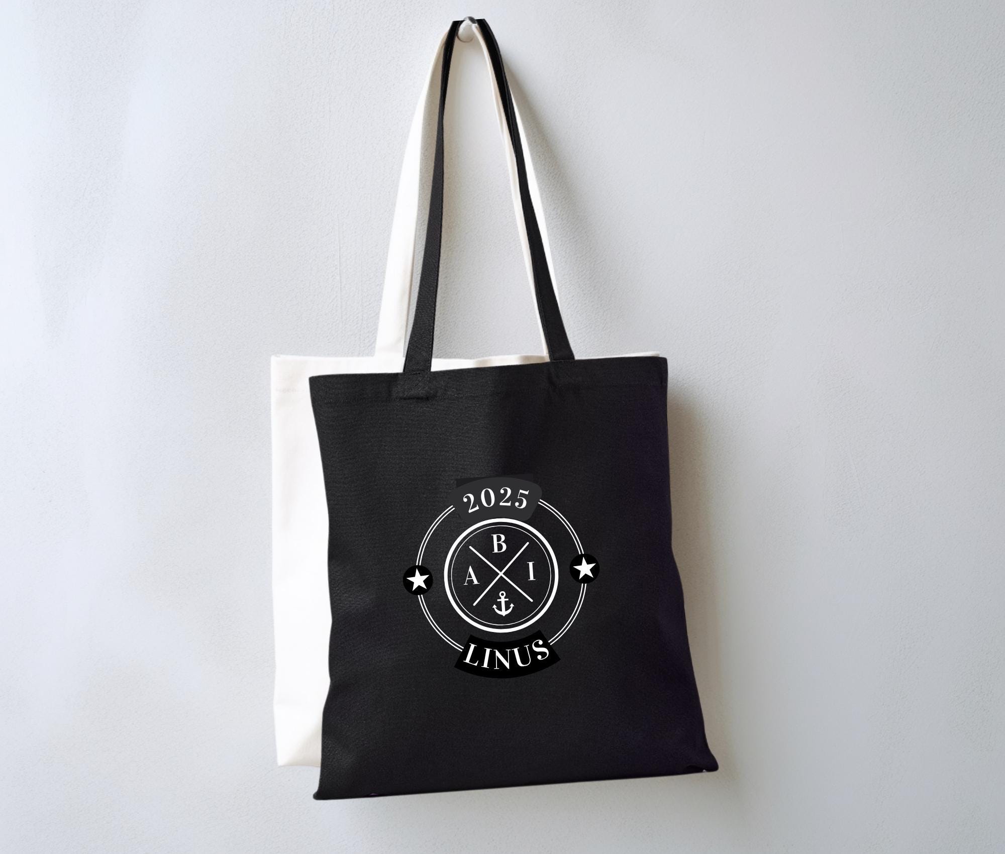 ABI | Jutebeutel | personalisiertes Abi Logo | Stofftasche | natur oder schwarz | Geschenk Abi